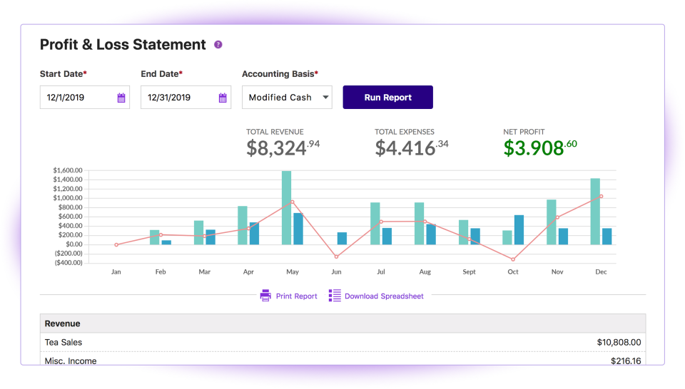 screenshot of Patriot Accounting